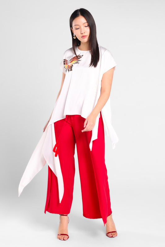 Butterfly Hatches Asymmetry Top in White
