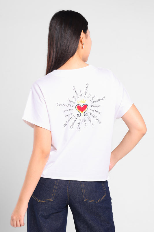 Manifesto Asymmetry T-shirt in Off White