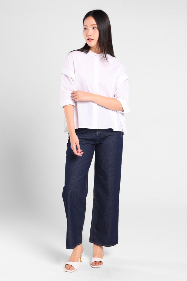 Merry Comfortable Oversize Shirt in White