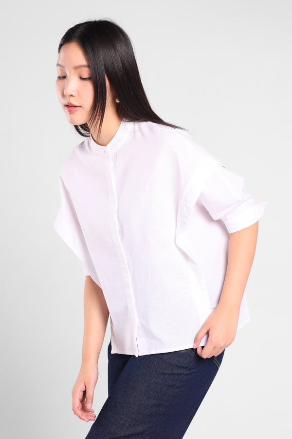 Merry Comfortable Oversize Shirt in White