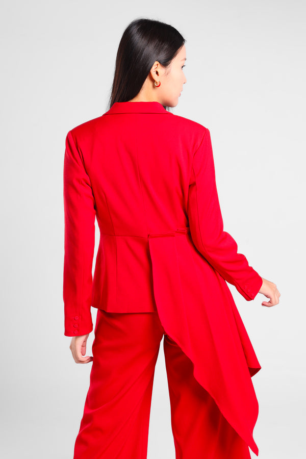 Triumph Asymmetry Blazer in Red