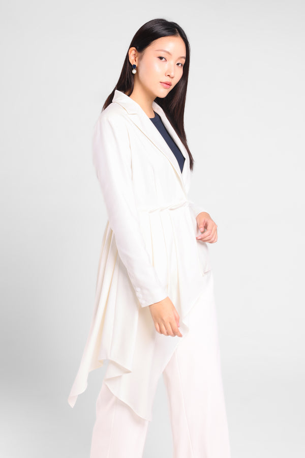 Triumph Asymmetry Blazer in White