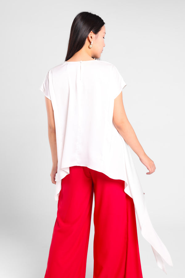 Butterfly Hatches Asymmetry Top in White