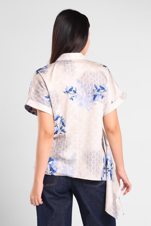 Manifesto Asymmetry Shirt in Beige