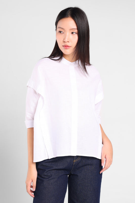 Merry Comfortable Oversize Shirt in White