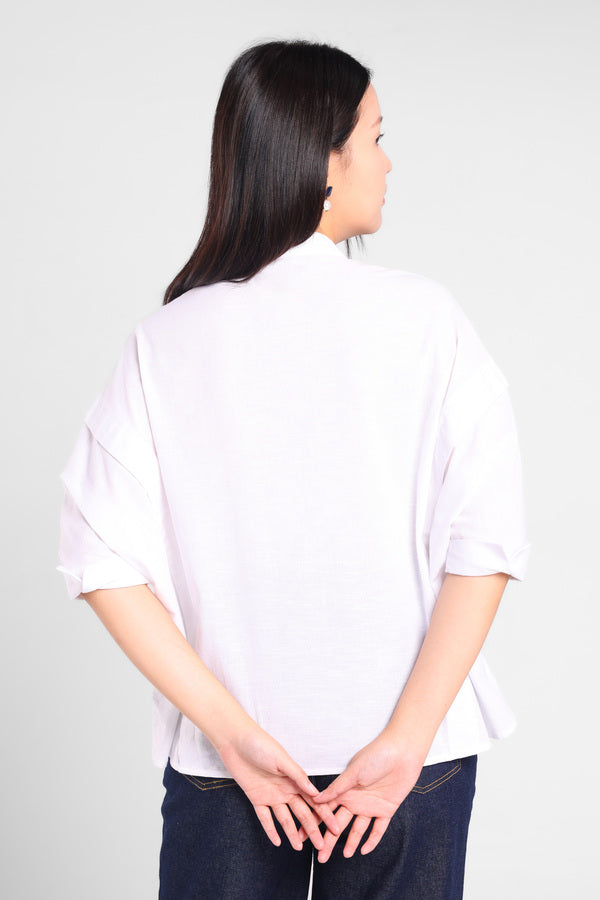 Merry Comfortable Oversize Shirt in White