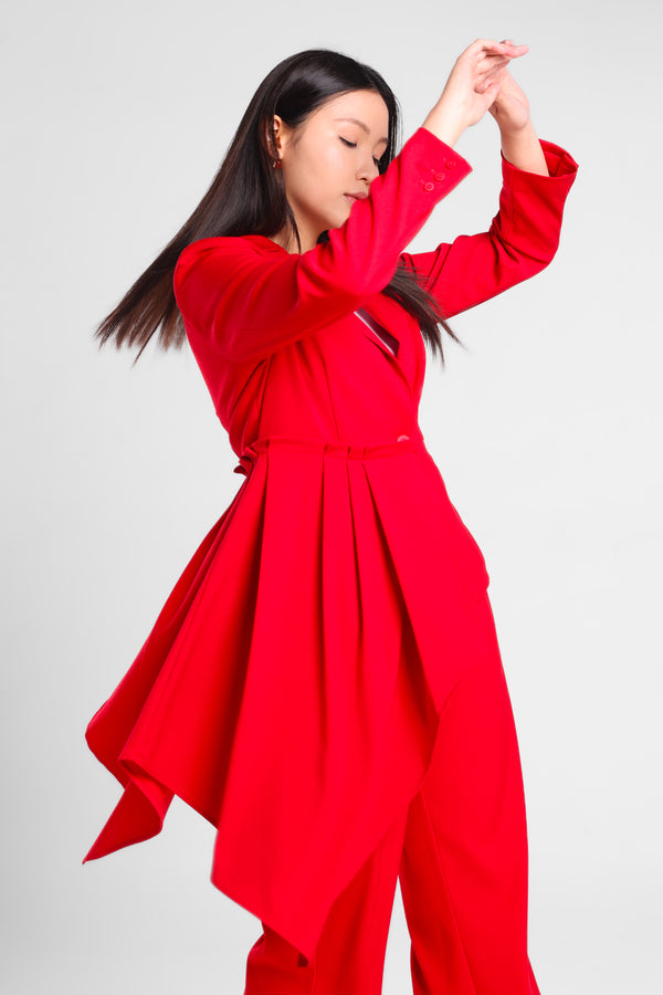 Triumph Asymmetry Blazer in Red