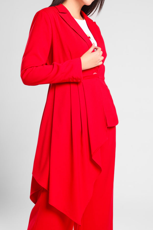 Triumph Asymmetry Blazer in Red