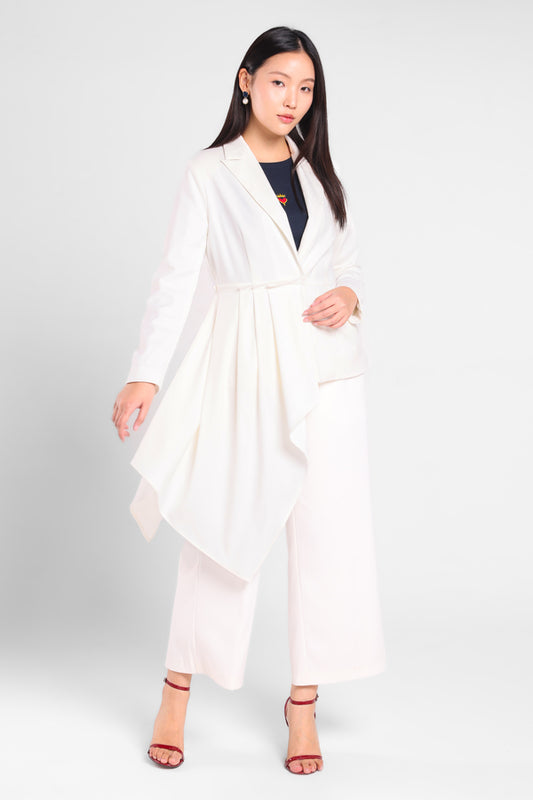 Triumph Asymmetry Blazer in White