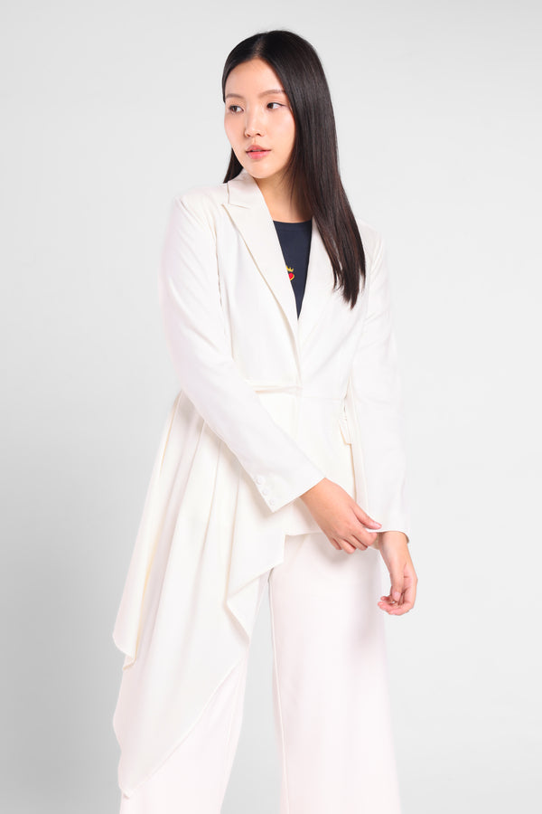 Triumph Asymmetry Blazer in White